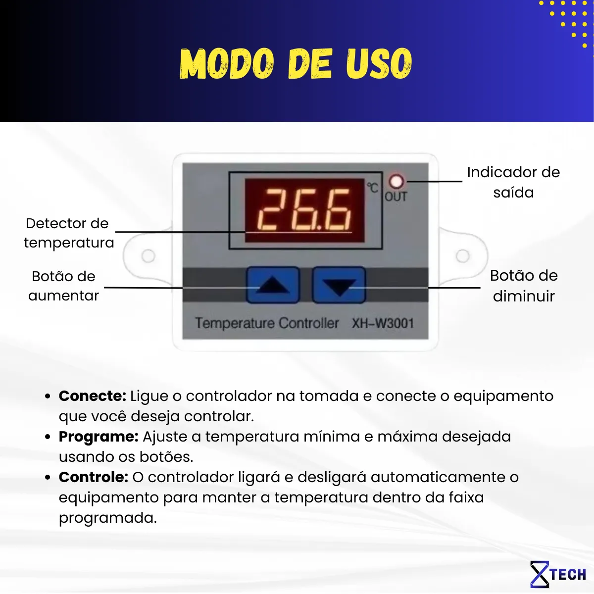 Controlador Temperatura Digital Termostato Bivolt 110/220 Volts Chocadeira Freezers 8x Tech - Imagem 6